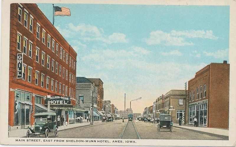 1915 Postcard Ames,ia Main Street View